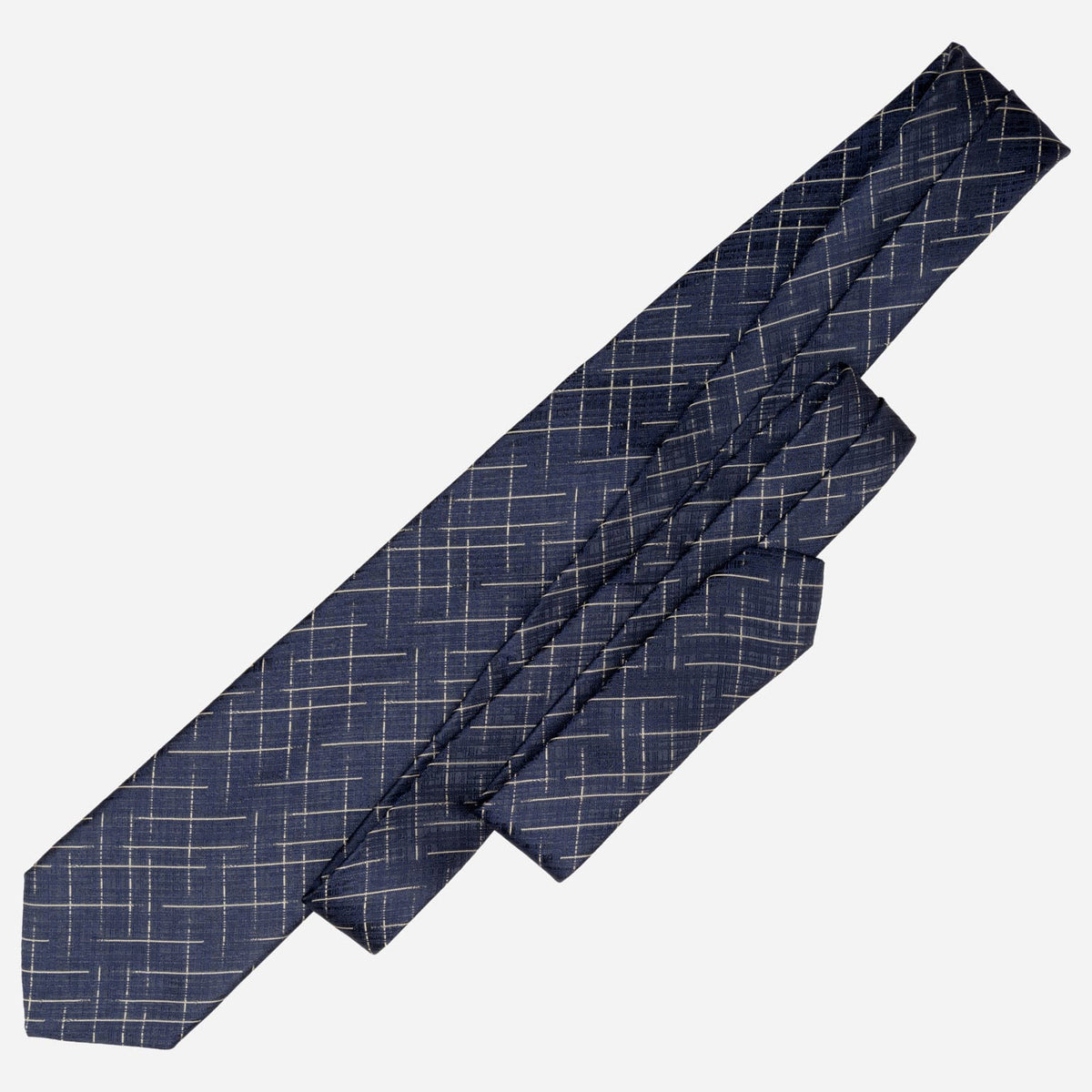 Handmade Italian Designer Navy Silk Tie