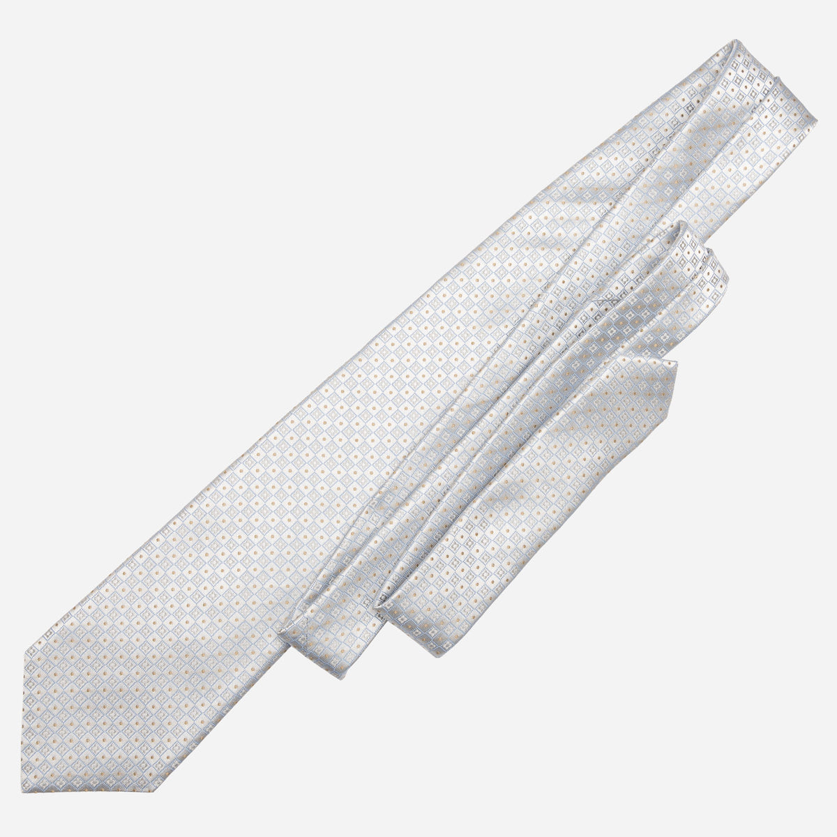 Pale Blue Woven Handmade Italian Silk Tie