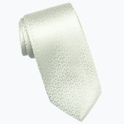 Italian Designer Pale Mint Silk Necktie
