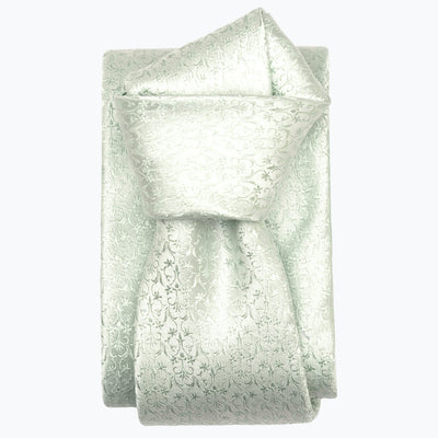 Italian Designer Pale Mint Silk Necktie