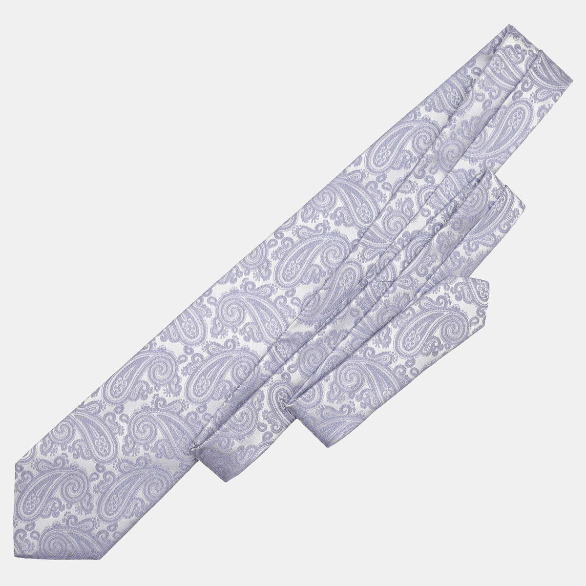 Italian Periwinkle Silk Paisley Formal Tie