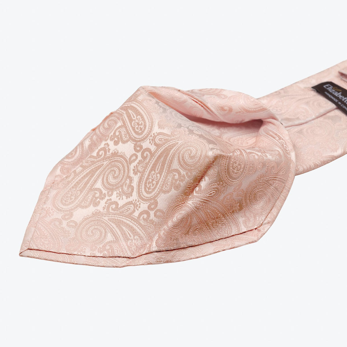 Italian Pink Silk Paisley Formal Tie