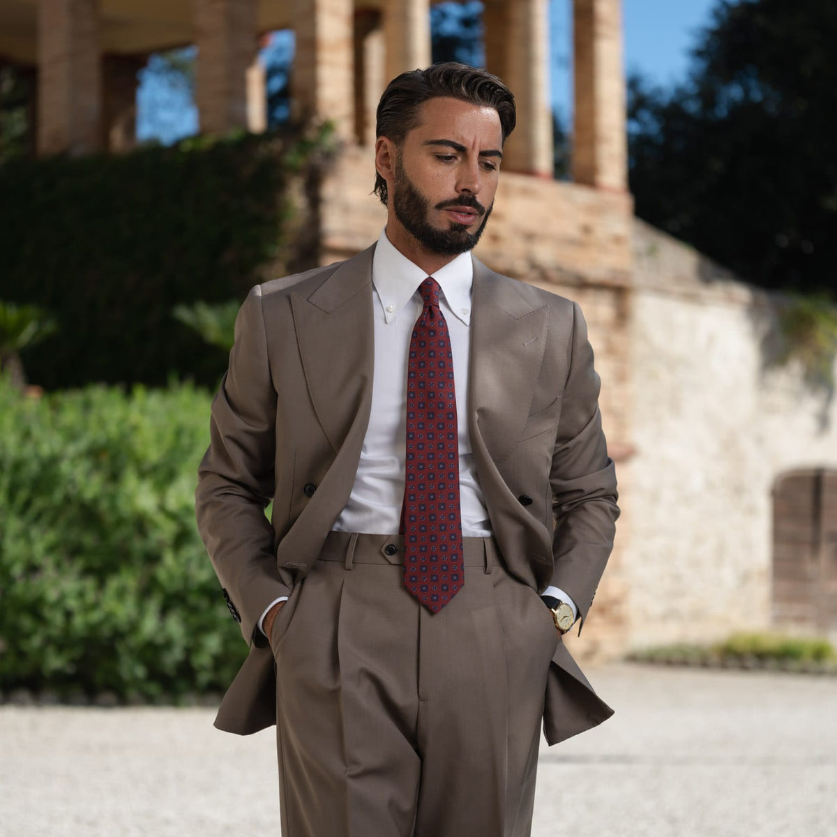 Red Madder Silk Designer Italian Tie