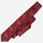 Designer Crimson Red Paisley Silk Tie