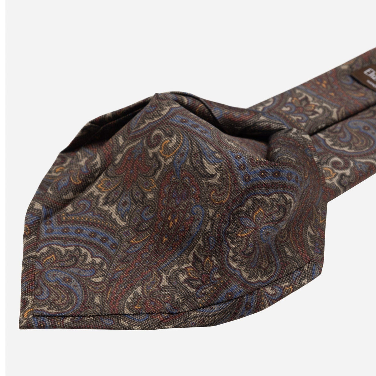 Paisley Sage Green Italian Madder Silk Tie