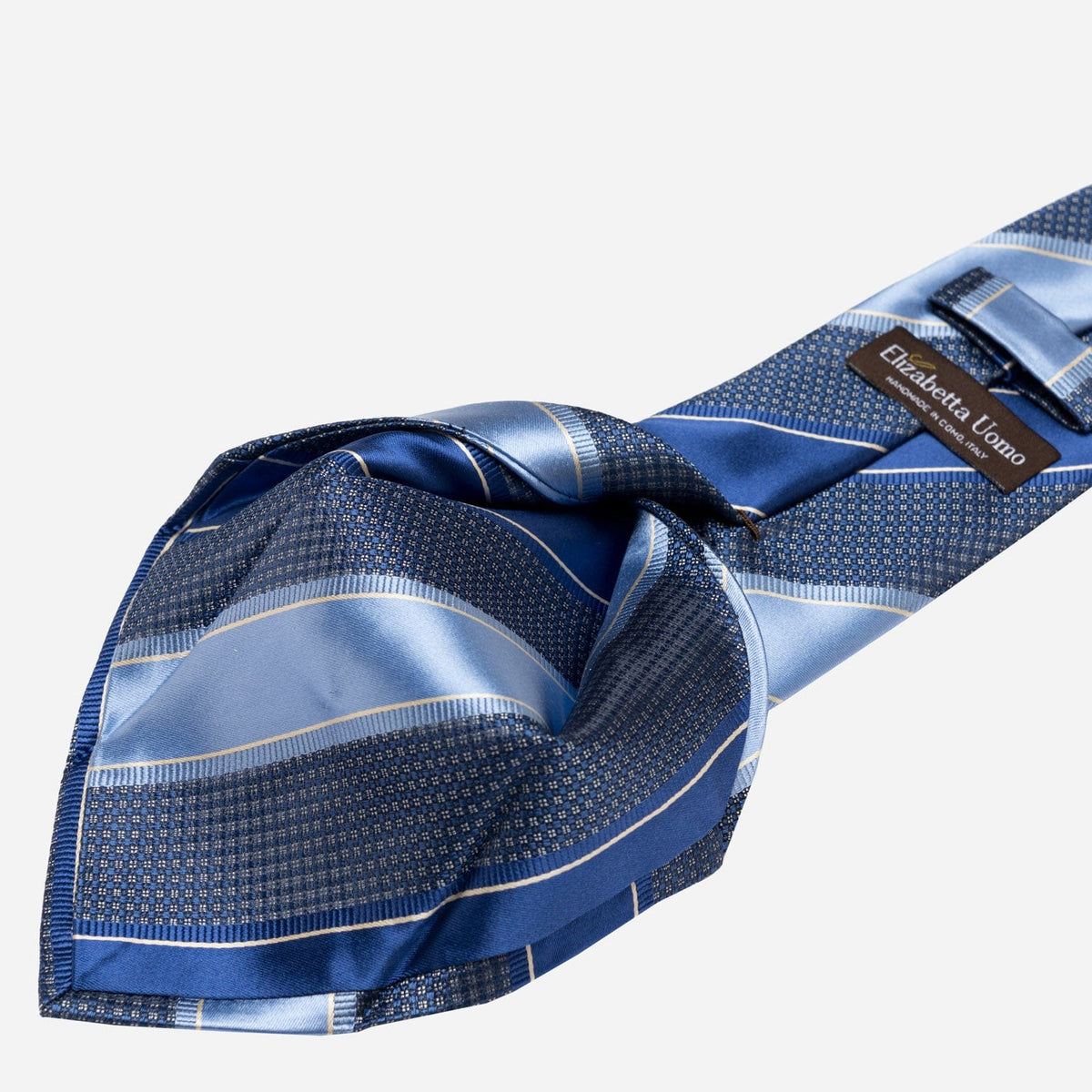 Blue Stripe Italian Silk Handmade Tie