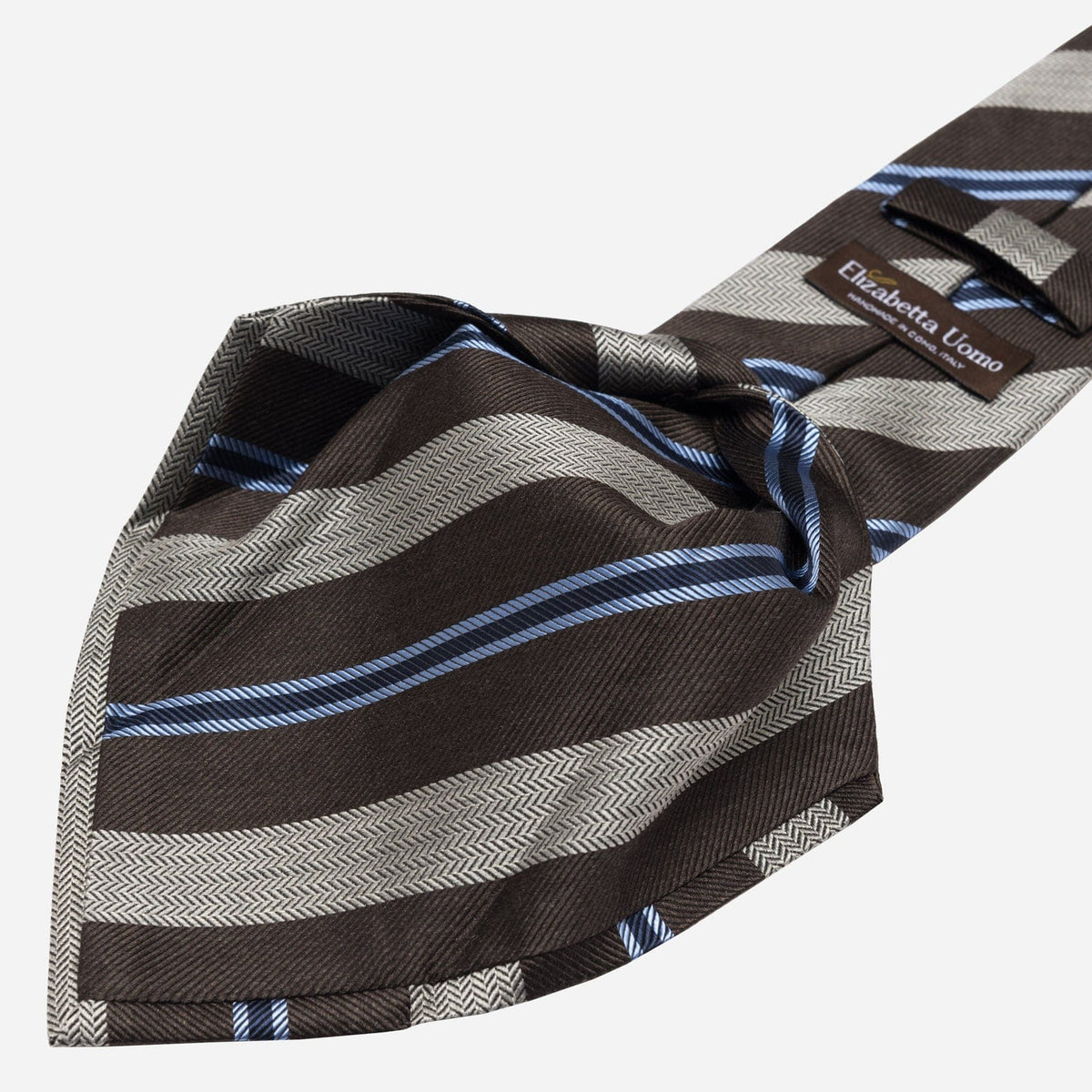 Brown Stripes Handmade Italian Silk Tie