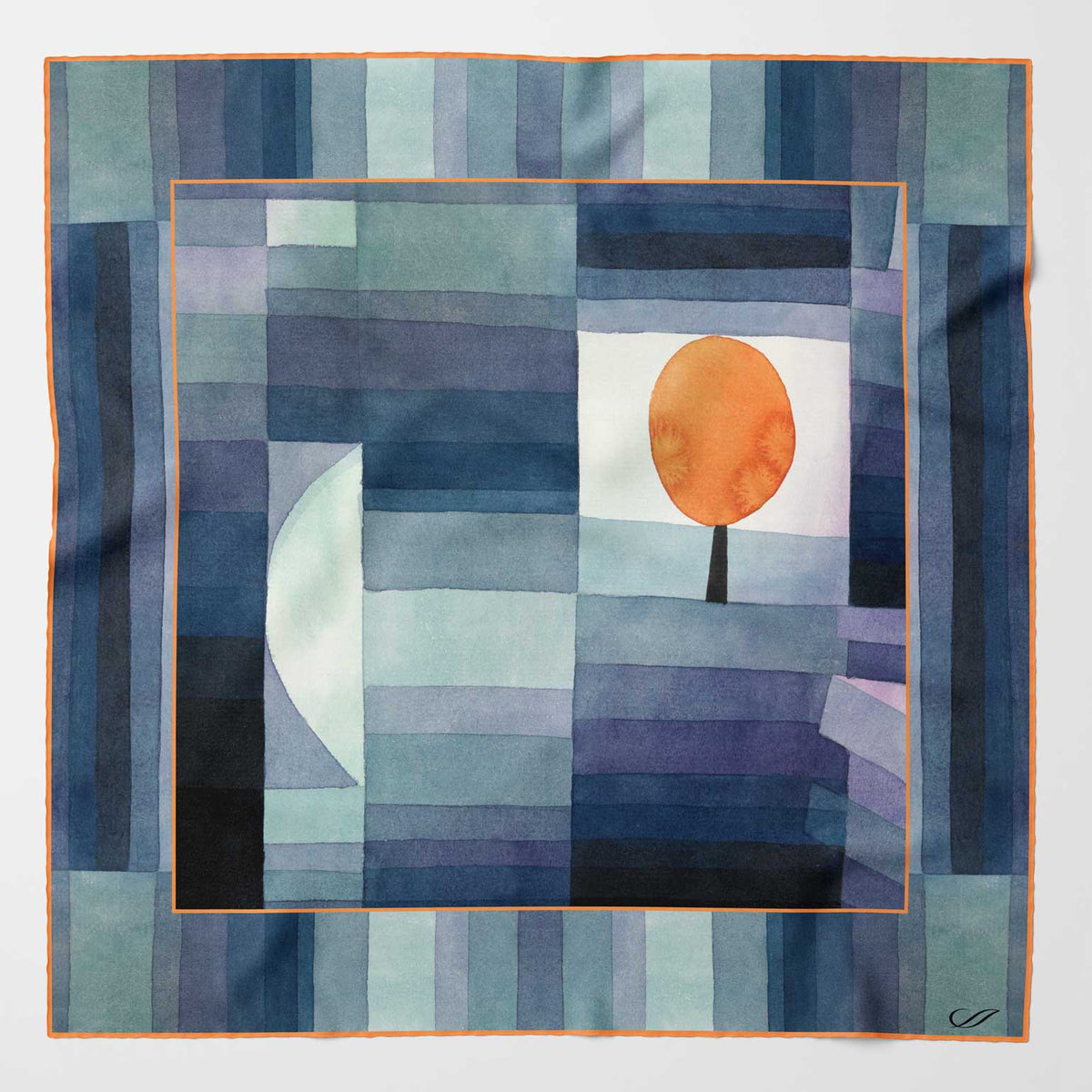 Harbinger of Autumn Italian Silk Neckerchief - Paul Klee