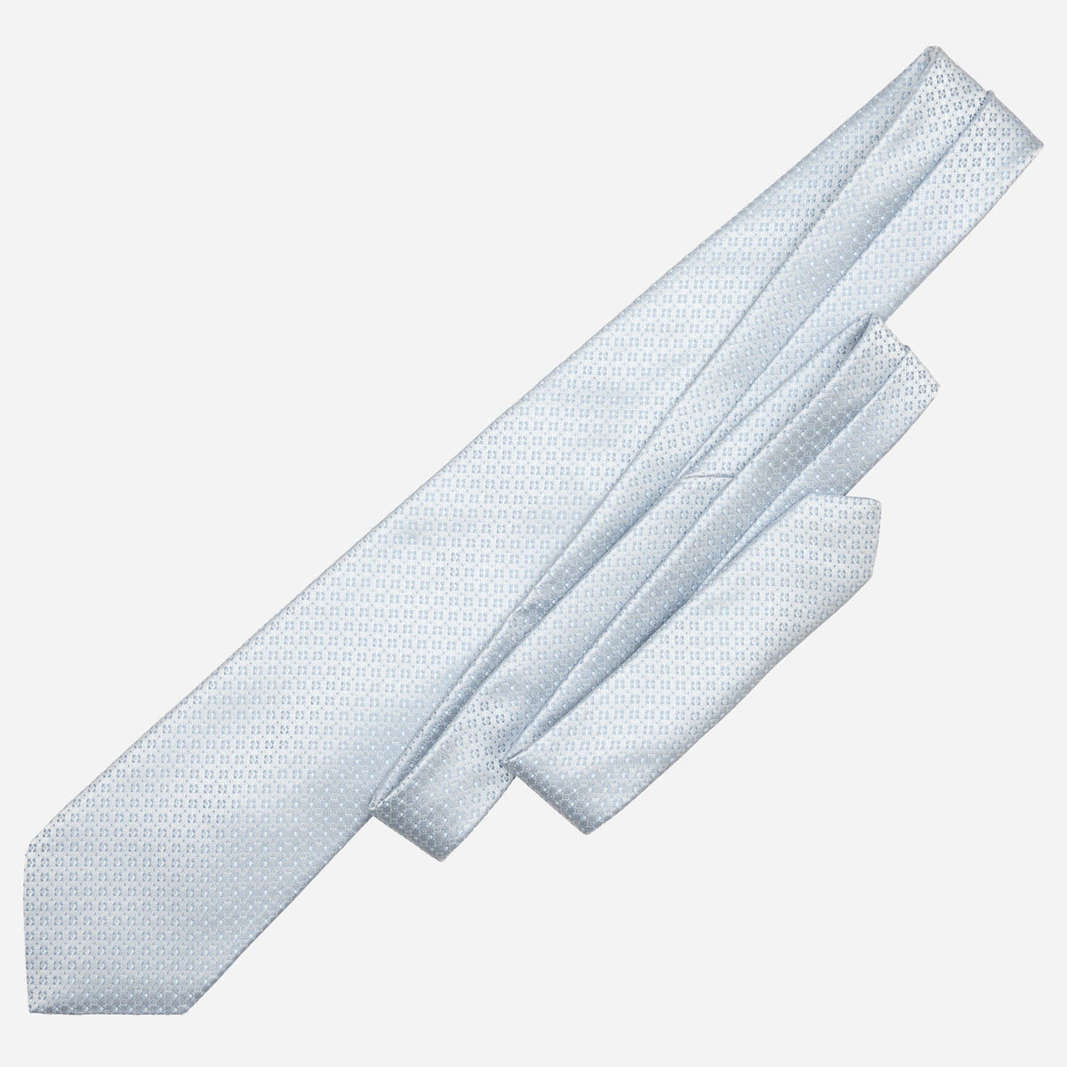 Men's Designer Italian Silk Tie Ice Blue
