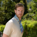 Blue Silk Neckerchief - Made in Italy