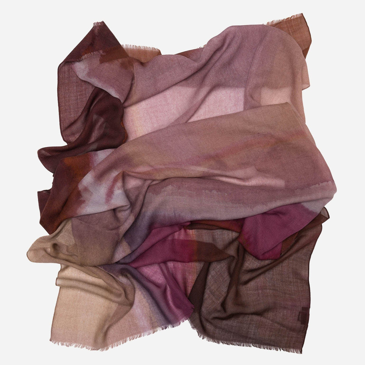 Burgundy Italian Wool Silk Scarf