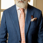 Peach Italian Designer Silk Tie for Men