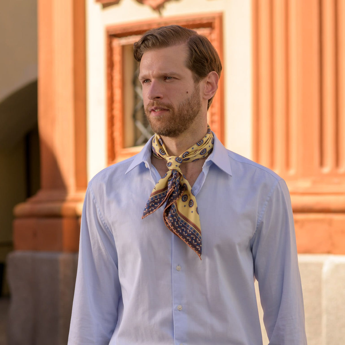 Yellow Silk Neckerchief - Made in Italy