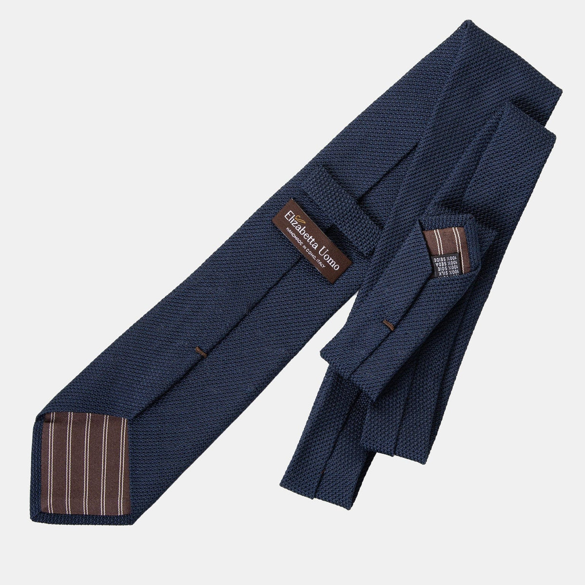 Dark Navy Grenadine Tie - 100% Silk Made in Italy