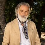 Black Hand-Rolled Italian Silk Neckerchief