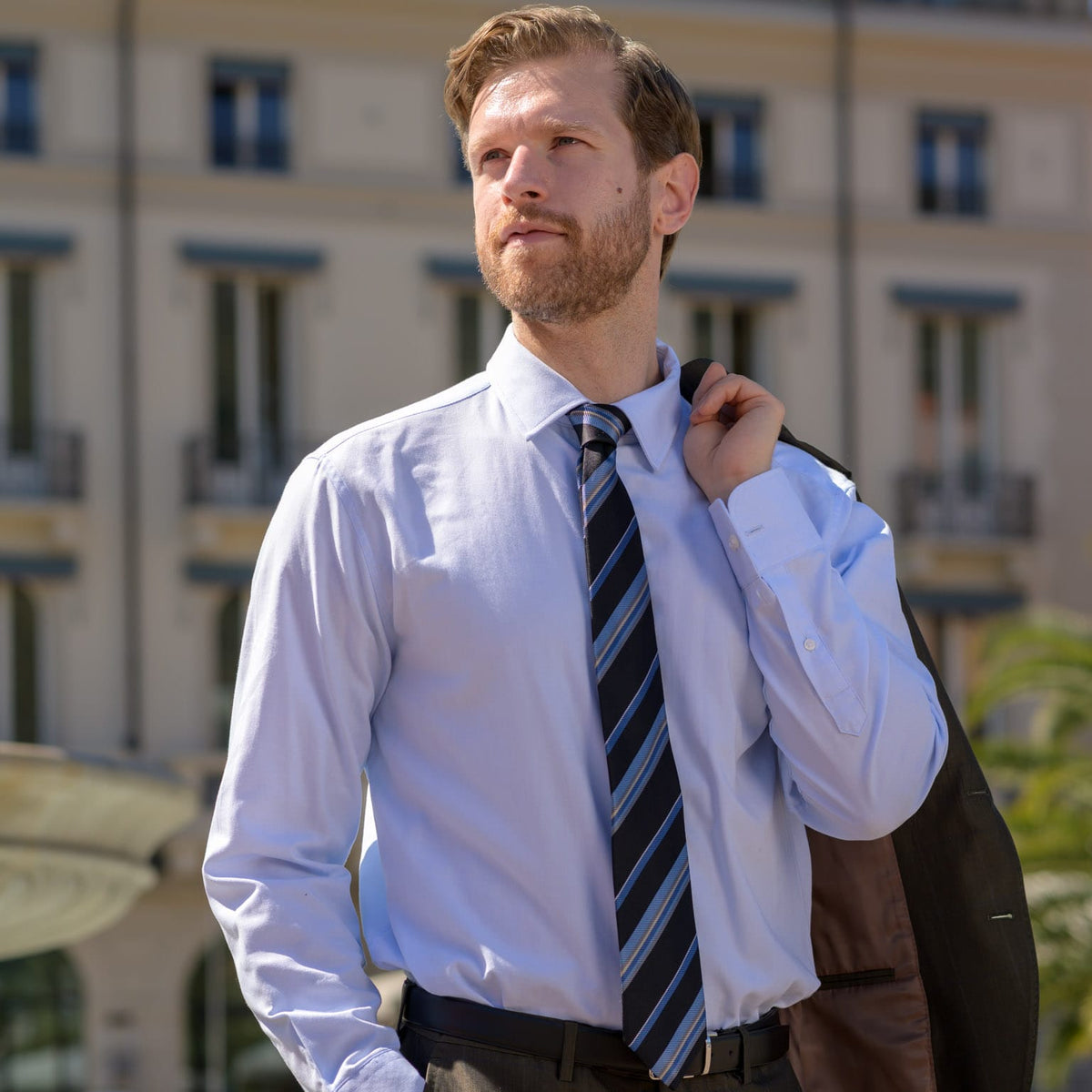 Black Striped Handmade Italian Silk Tie