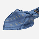 Handmade Blue Striped Silk Tie
