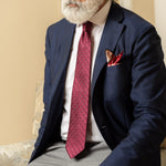 Crimson Red Handmade Italian Silk Tie