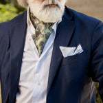 Sage Green Paisley Italian Silk Ascot Tie