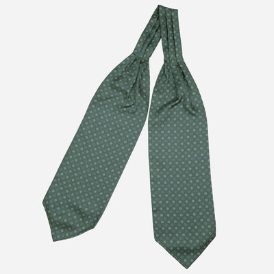 Designer Teal Green Silk Ascot Tie