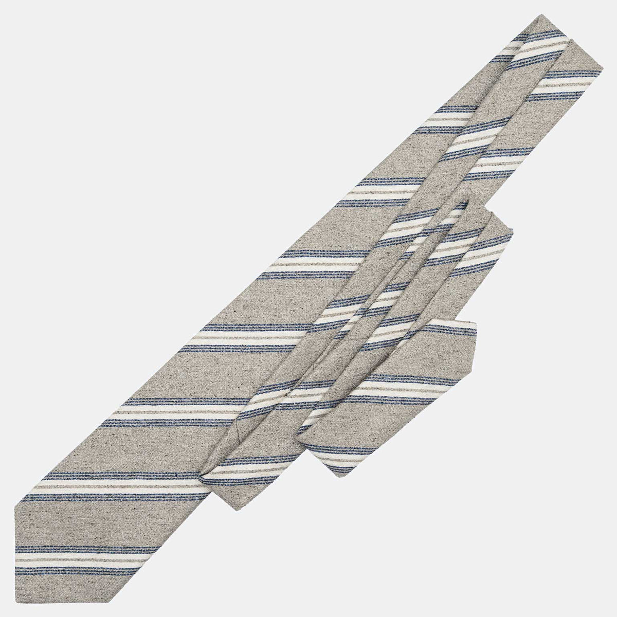 Sand Stripes Italian Designer Silk Tie