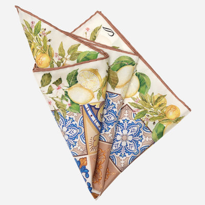 Terracotta Italian Silk Pocket Square