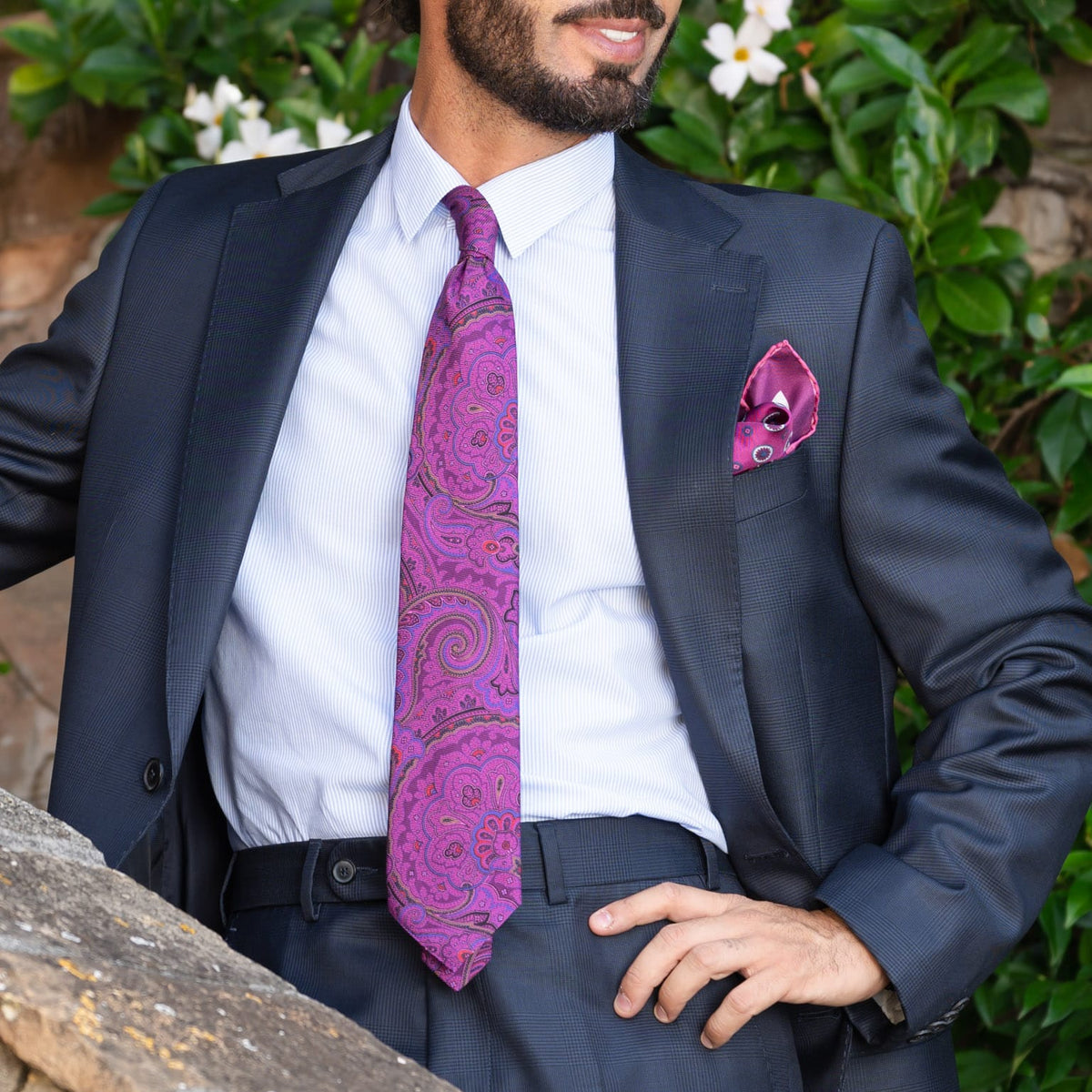 italian-designer-magenta-pink-silk-tie