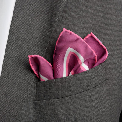 Luxury Magenta Silk Pocket Square