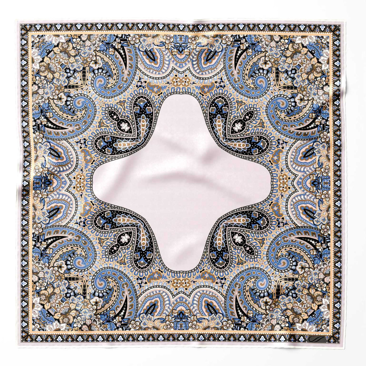Luxury handmade Italian silk pocket square hand rolled