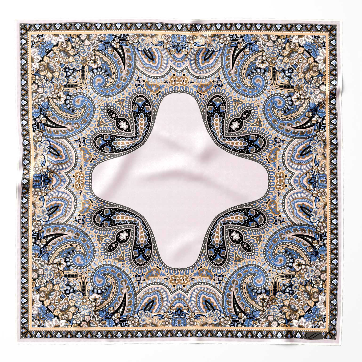 Luxury handmade Italian silk pocket square hand rolled