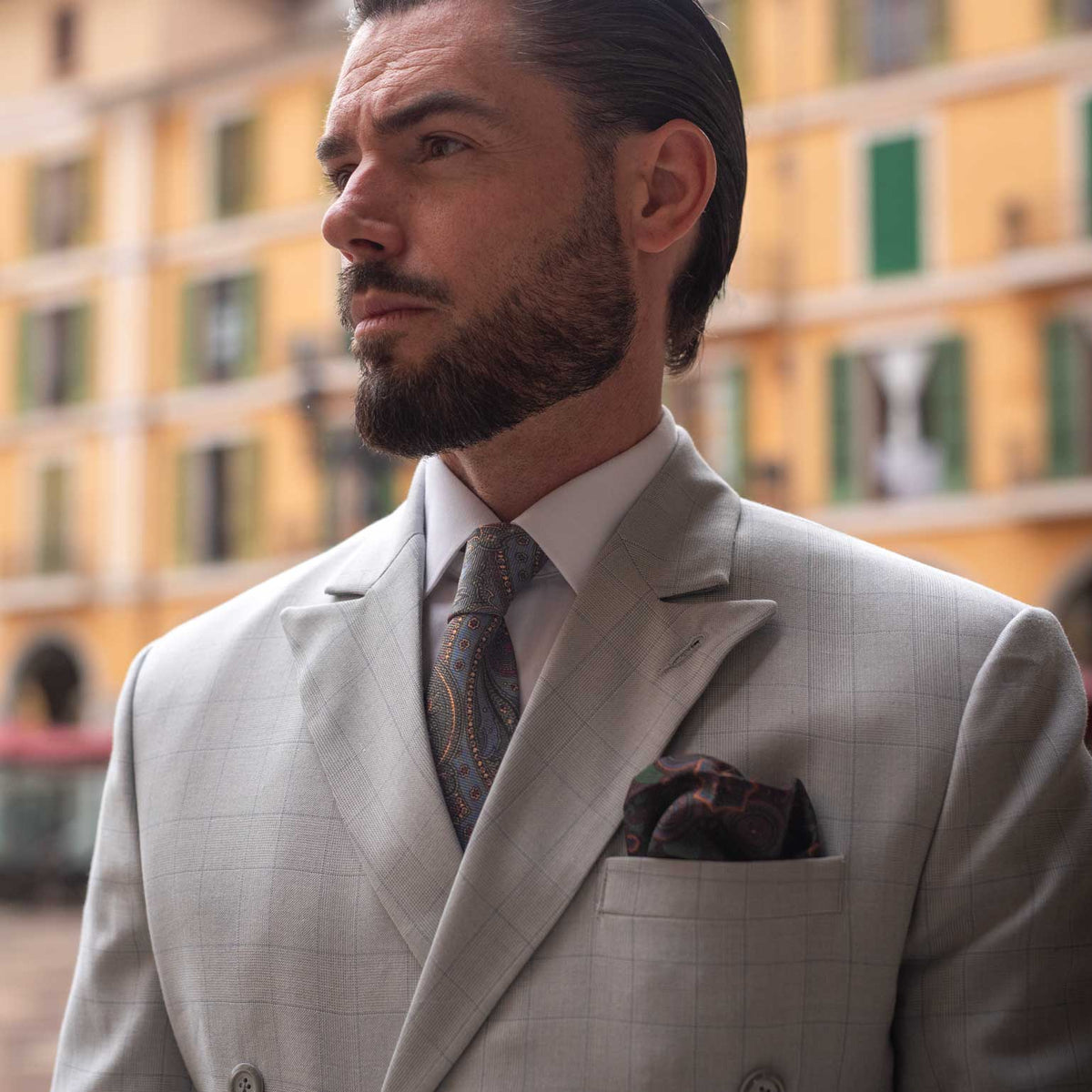 Men's luxury designer woven madder silk tie made in Italy