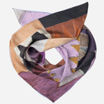 Plum Italian Designer Silk Scarf