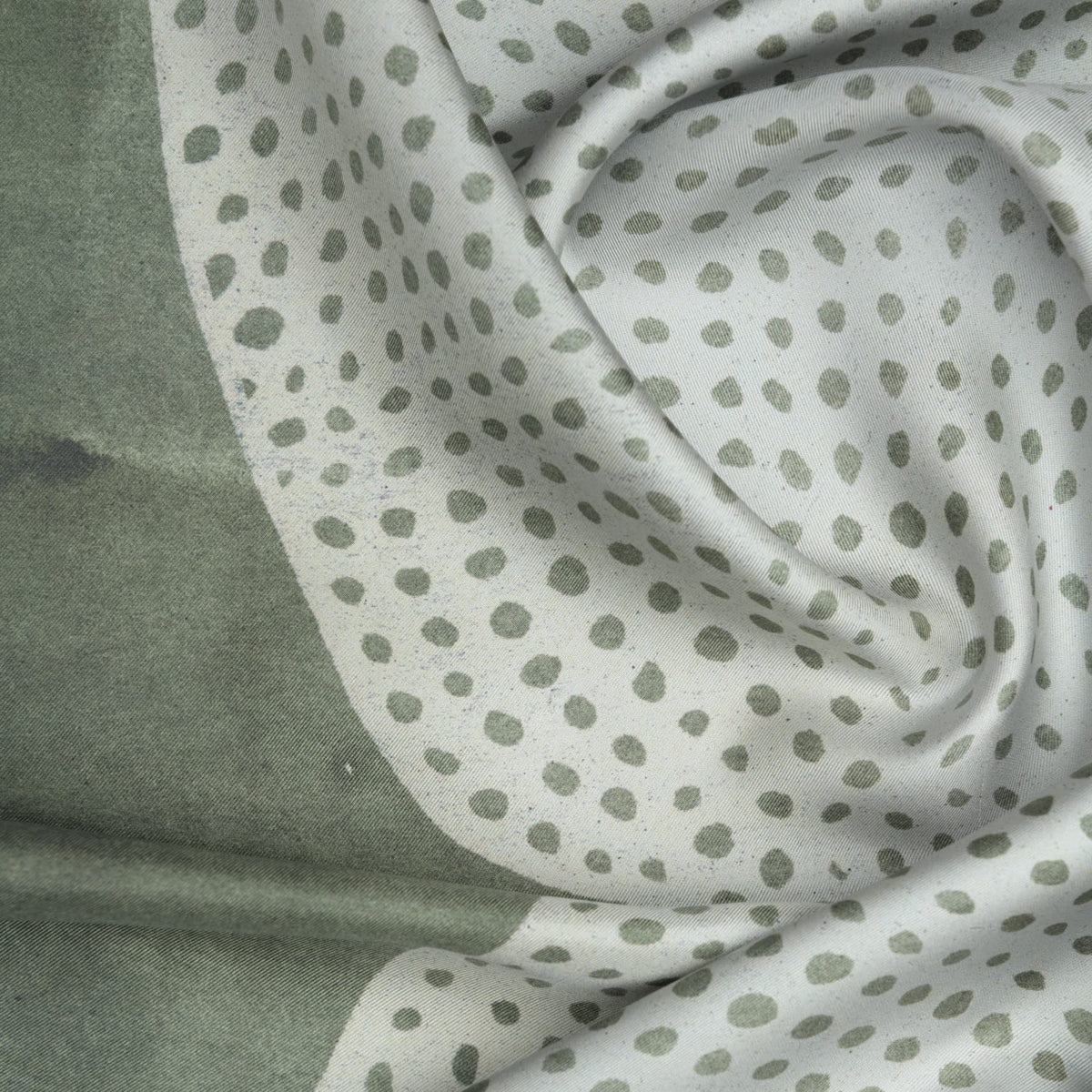 Italian Square Silk Scarf - Sage Green