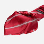 Italian Designer Red Striped Tie