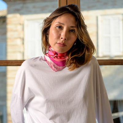 Women's Silk Bandana Fuchsia