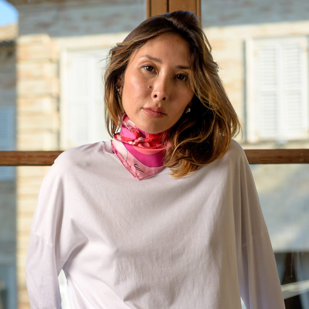 Women's Silk Bandana Fuchsia