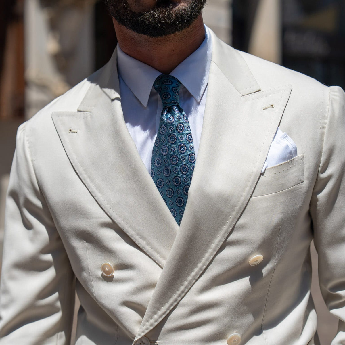 Turquoise Handmade Italian Silk Tie