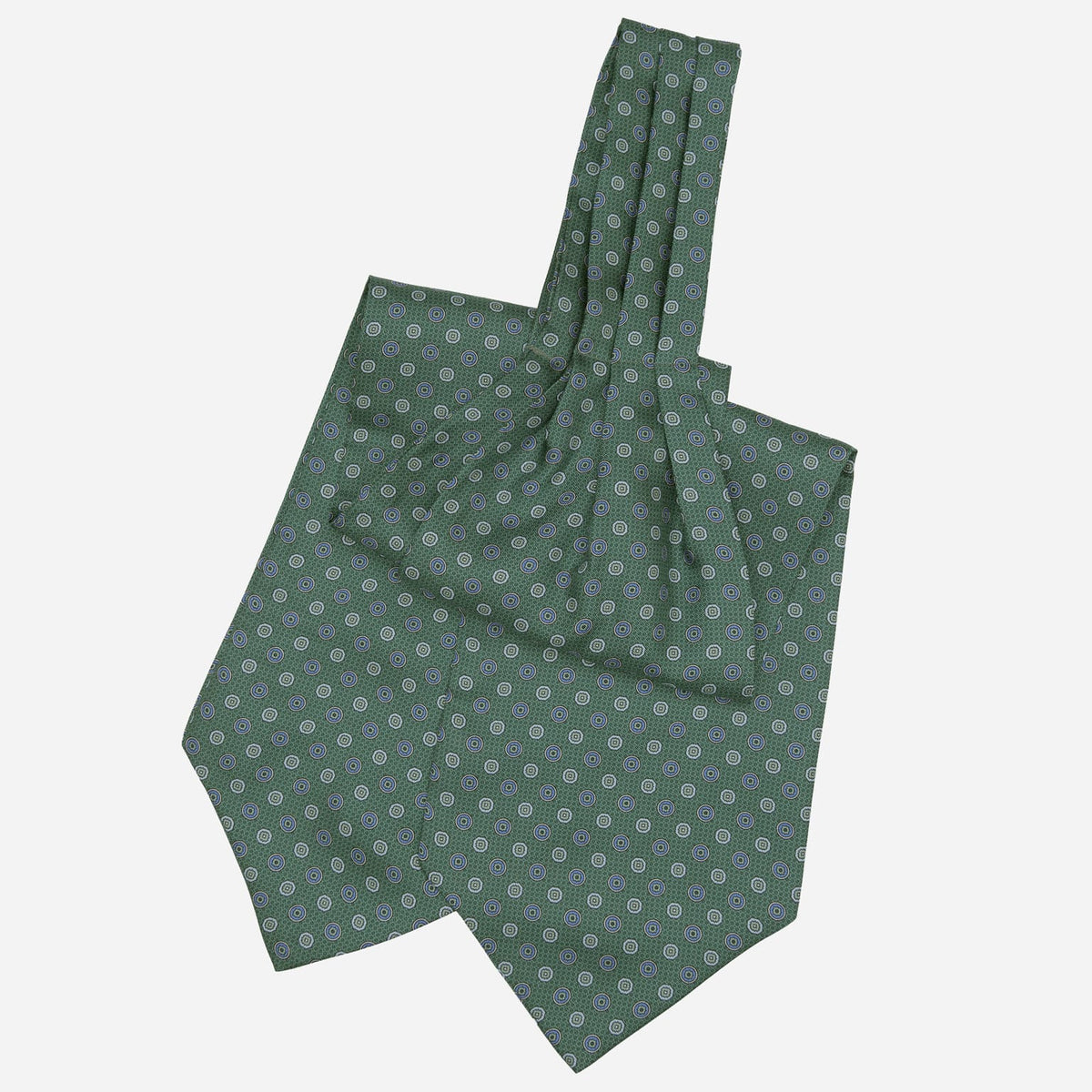 Designer Teal Green Silk Ascot Tie