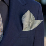Double Sided Silk Pocket Square Sage Green