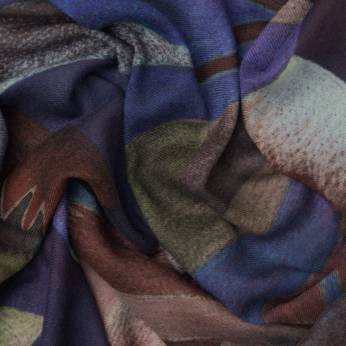 Extra Large Italian Brown Wool Scarf