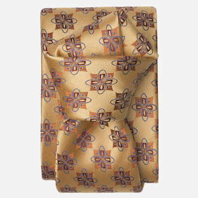 Gold Italian Designer Handmade Silk Tie