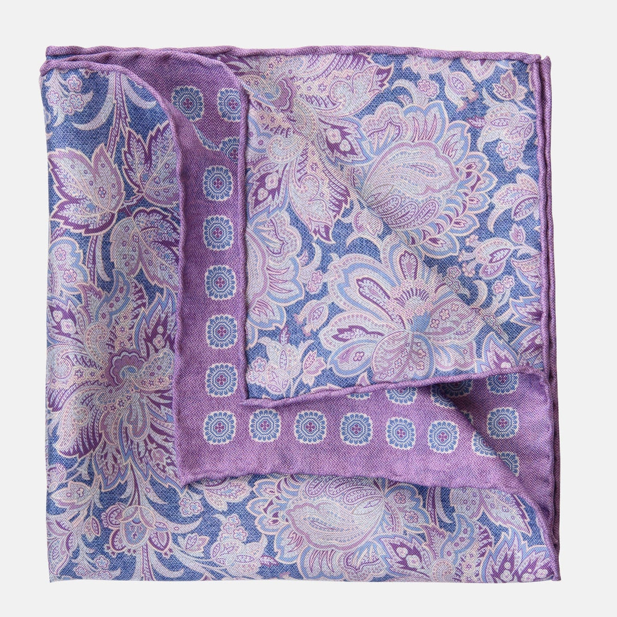 Lavender Double Sided Silk Pocket Square