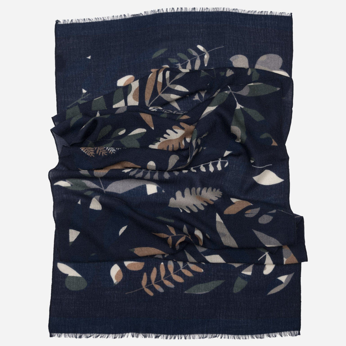 Navy Lightweight Italian Wool Scarf