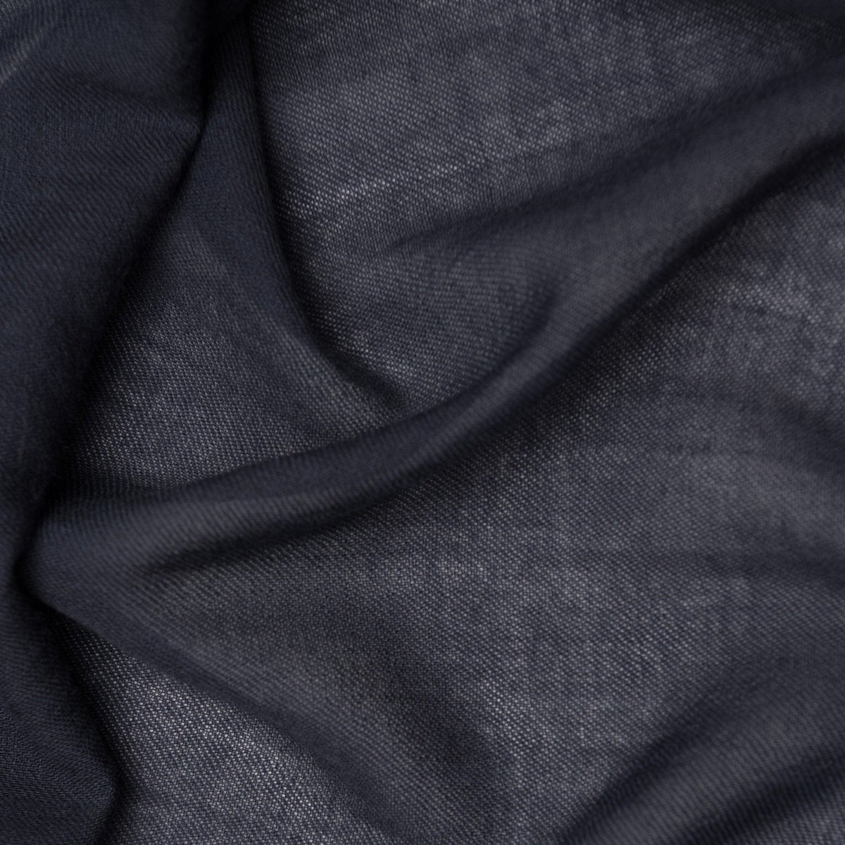 Navy Italian Wool Silk Scarf