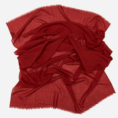 Red Italian Wool Silk Scarf