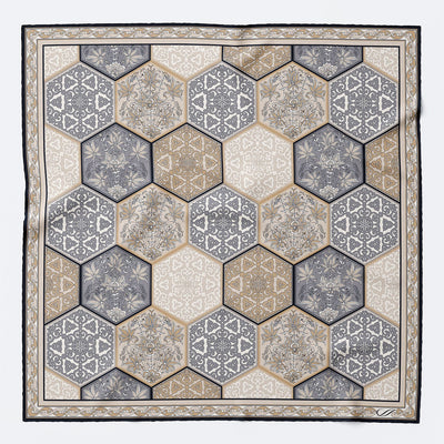 Luxury Italian Grey Silk Pocket Square