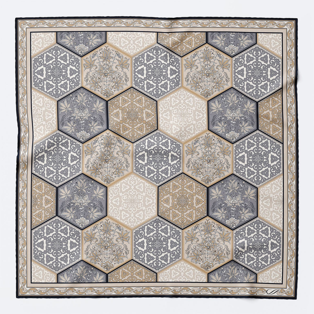 Luxury Italian Grey Silk Pocket Square