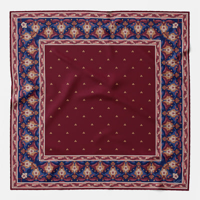 Italian Burgundy Silk Pocket Square