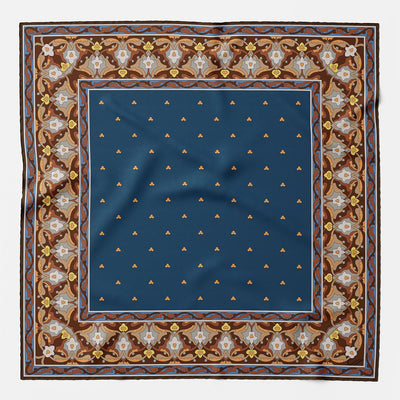 Italian Dark Blue Silk Pocket Square
