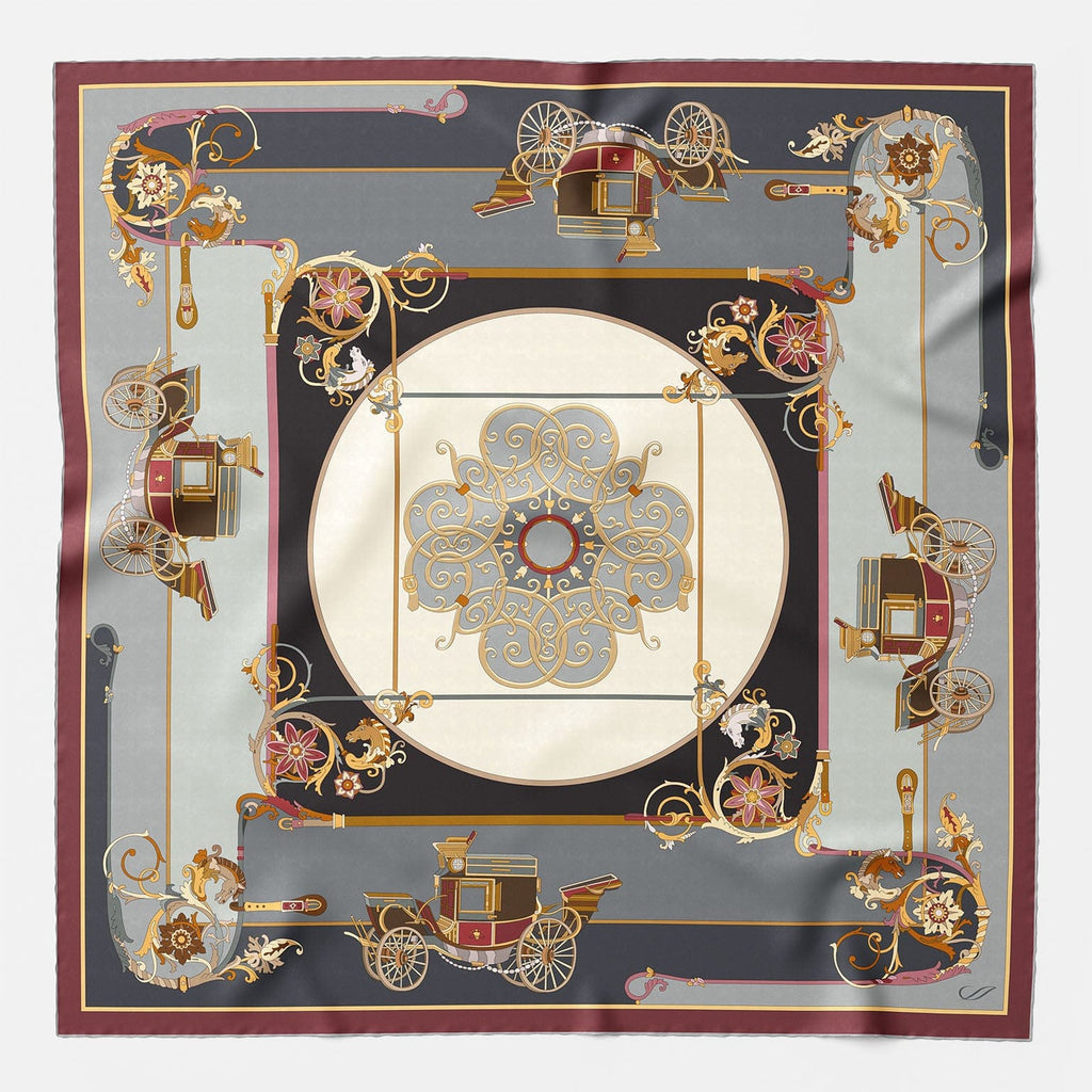 Women's Italian Green Silk Square Scarf